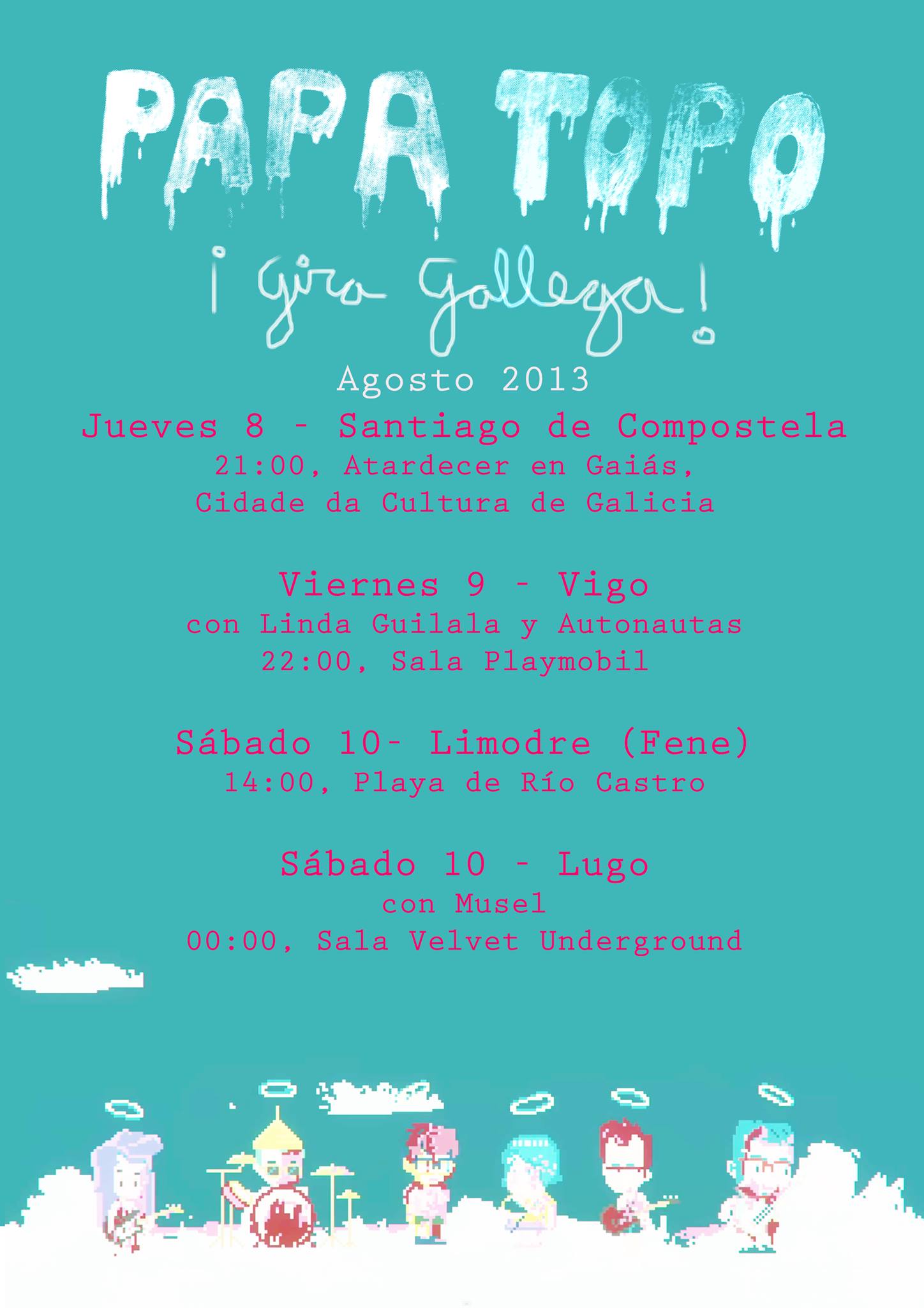 Imagen destacada de noticia: Papa Topo: La Gira Gallega [8, 9 y 10 Agosto]